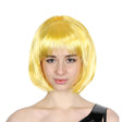 Bob Wig Costume Short Straight Fringe Cosplay Party Full Hair Womens Fancy Dress - Yellow