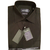 Mens BUSINESS SHIRT Plus Size King Big Large Formal S M L XL XXL 3XL 4XL 5XL - Black