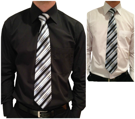 Mens BUSINESS SHIRT Plus Size King Big Large Formal S M L XL XXL 3XL 4XL 5XL - Black
