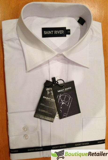 Mens BUSINESS SHIRT Plus Size King Big Large Formal S M L XL XXL 3XL 4XL 5XL - Black