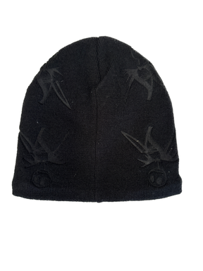 Thermal Insulated Fine Ski Knit Beanie Hat - Black (One Size)