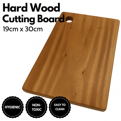 Small Natural Hard Wood Acacia Chopping Board - 30x19x2cm