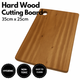 Medium Natural Hard Wood Acacia Chopping Board - 35x25x2cm