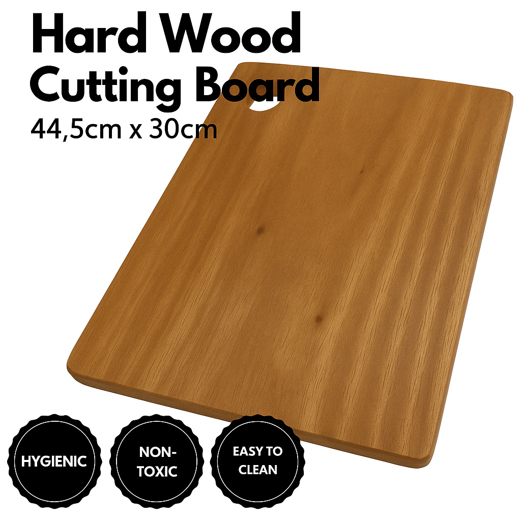 Large Natural Hard Wood Acacia Chopping Board - 44.5x30x2cm