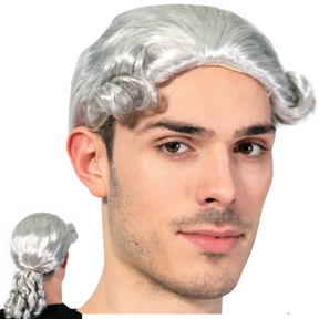 White Colonial Judge Wig - Royal/Lawyer Costume (Halloween & Fancy Dress)