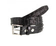 Genuine Crocodile Horn Back Leather Belt MADE IN AUSTRALIA Premium Skin Mens - Black - 32""