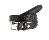 Mens Genuine Crocodile Leather Belt (Hornback) - Black (Made in Australia)
