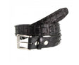 Mens Genuine Crocodile Leather Belt (Hornback) - Black (Made in Australia)