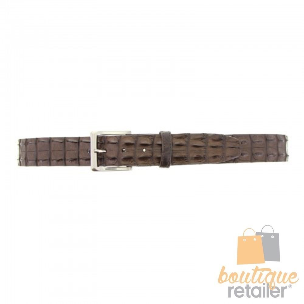 Mens Genuine Crocodile Leather Belt (Hornback) - Brown (Made in Australia)