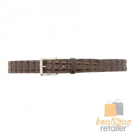 Mens Genuine Crocodile Leather Belt (Hornback) - Brown (Made in Australia)