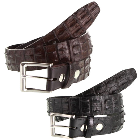 Genuine Crocodile Leather Belt (Hornback) - Made in Australia - Mens