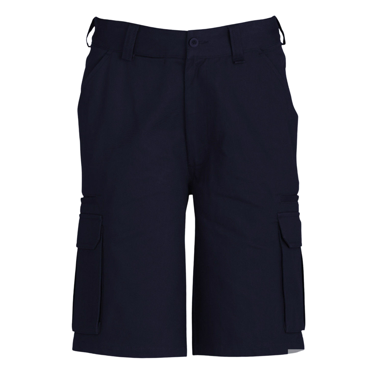 Mens 100% Cotton Cargo Shorts - Navy Blue (Heavy Duty Drill Work/Tradie)