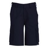 Mens 100% Cotton Cargo Shorts - Navy Blue (Heavy Duty Drill Work/Tradie)