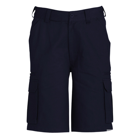Mens 100% Cotton Cargo Shorts - Navy Blue (Heavy Duty Drill Work/Tradie)