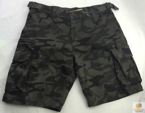 Mens Deluxe Plus Size Cargo Shorts - Heavy Duty 100% Cotton Drill Summer - Camo