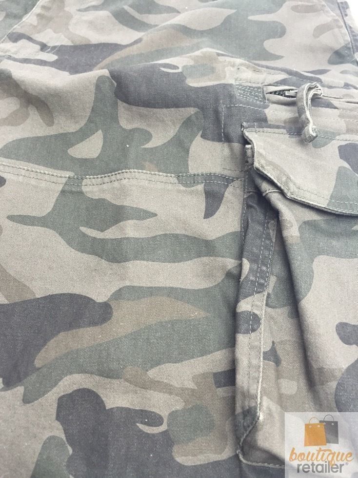 Mens Deluxe 100% Cotton Cargo Shorts - Camo (Heavy Duty Drill Work/Tradie)