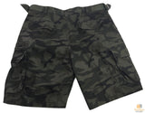 Deluxe PLUS SIZE CARGO SHORTS Heavy Duty Big Sizes 100% COTTON Drill Summer - Black