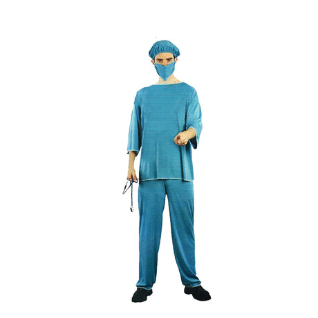Mens Adult Doctor Costume Dr Surgeon Scrubs Halloween Fancy Party Hospital