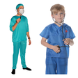 Surgeon Scrubs Family Costume Set - Mens & Boys Hospital Halloween Fancy Dress