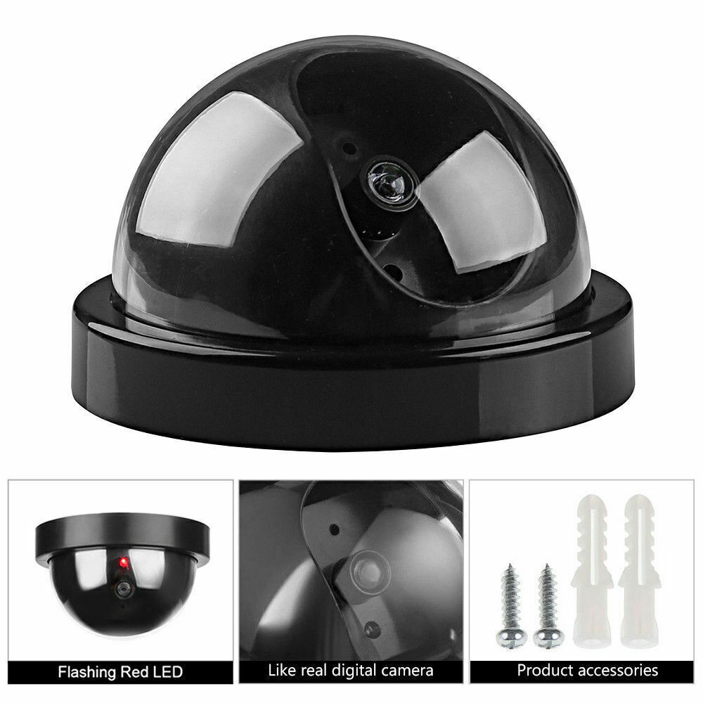 Dummy Dome Security Camera - Flashing LED Wireless (Imitation Surveillance)