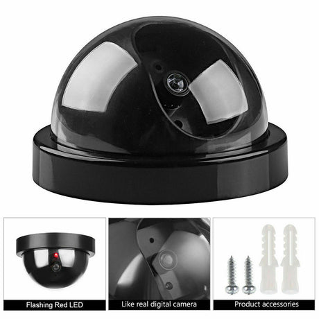 Dummy Dome Security Camera - Flashing LED Wireless (Imitation Surveillance)