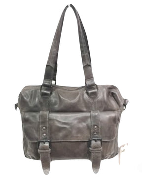Mens Cow Washed Leather Vintage Messenger Satchel Bag (Laptop Travel EX03) - Brown