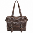 Mens Cow Washed Leather Vintage Messenger Satchel Bag - Brown