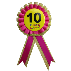 Birthday Ribbon Badge Rosette - Childrens Award (Party Favour/Fancy Dress)