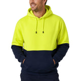 HI VIS Polar Fleece Hoodie Jumper - Yellow (High Visibility Safety Workwear Jacket)
