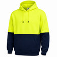 HI VIS Polar Fleece Hoodie Jumper - Yellow (High Visibility Safety Workwear Jacket)