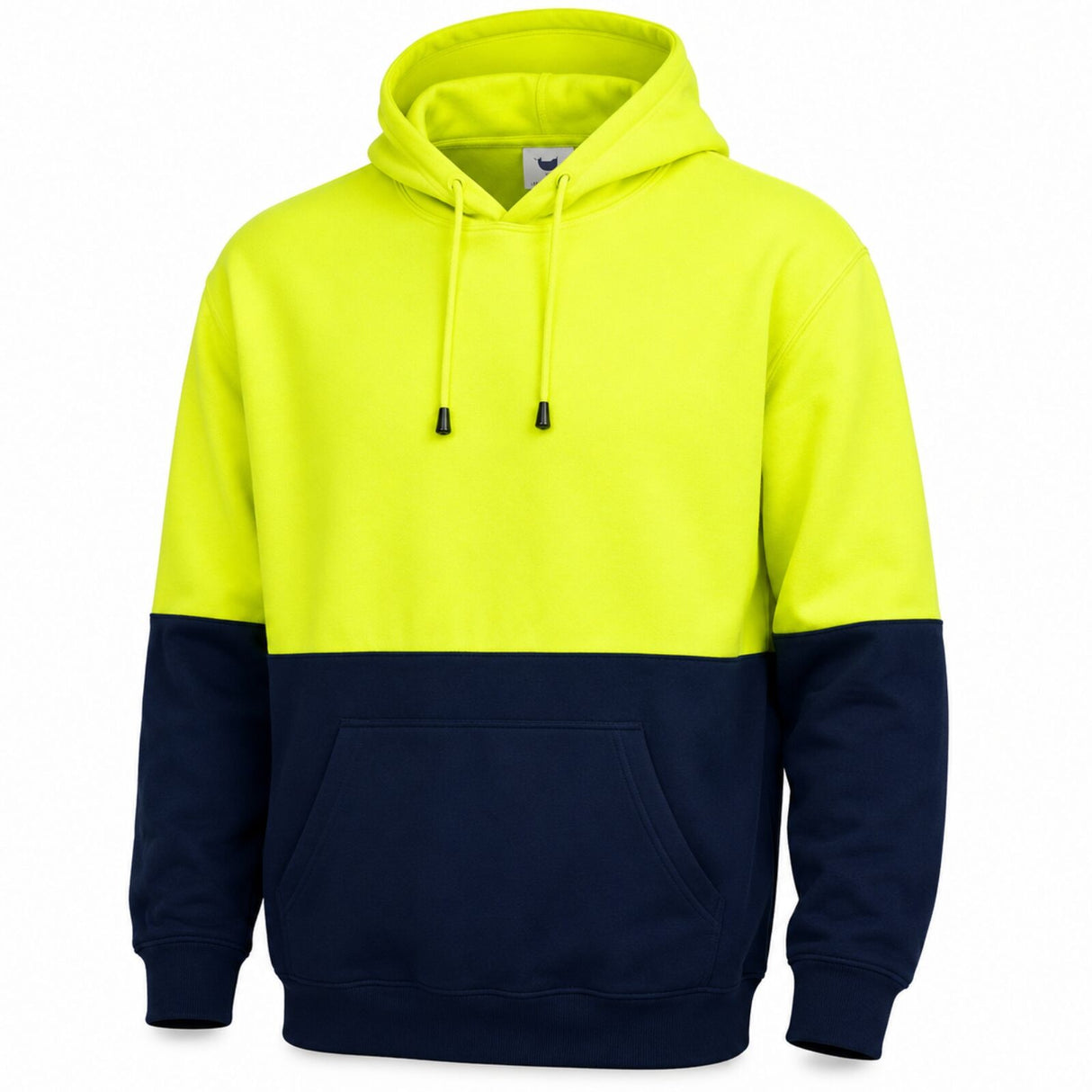 HI VIS Polar Fleece Hoodie Jumper - Yellow (High Visibility Safety Workwear Jacket)
