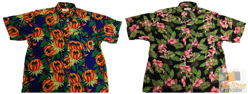 Mens HAWAIIAN SHIRT Beach 100% VISCOSE Surf Floral Party Short Sleeve S-XXL - Black