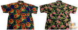 Mens HAWAIIAN SHIRT Beach 100% VISCOSE Surf Floral Party Short Sleeve S-XXL - Black