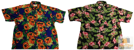 Mens HAWAIIAN SHIRT Beach 100% VISCOSE Surf Floral Party Short Sleeve S-XXL - Black