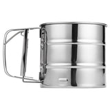Mesh Flour Sifter Baking Icing Sieve Strainer Cup Sugar Shaker Mechanical Metal