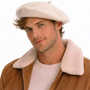 White French Beret Hat - Unisex Military Style Winter Cap