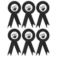 6x Graduation Ribbon Badge Rosette Bulk Pack - University Award (Party Favour)
