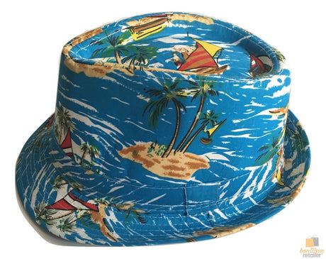 HAWAIIAN HAT Trilby Fedora Summer Sun Cap Summer Beach Costume Party
