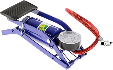 3x High Pressure Foot Air Pump with Gauge Pack (Tyre, Air Bed, Bike & Ball Inflator)