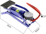 High Pressure Foot Air Pump with Gauge (Tyre, Air Bed, Bike & Ball Inflator)
