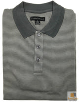 Short Sleeve Polo Shirt Top Short Sleeve Quality Loose Fit Adults Striped HZ92I - Navy/Storm