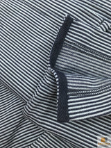 Short Sleeve Polo Shirt Top Short Sleeve Quality Loose Fit Adults Striped - Navy/Storm - M