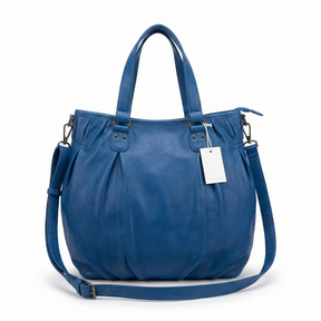 Premium Womens Leather Blue Shoulder Bag - Messenger Satchel Handbag/Purse (ITWB02)