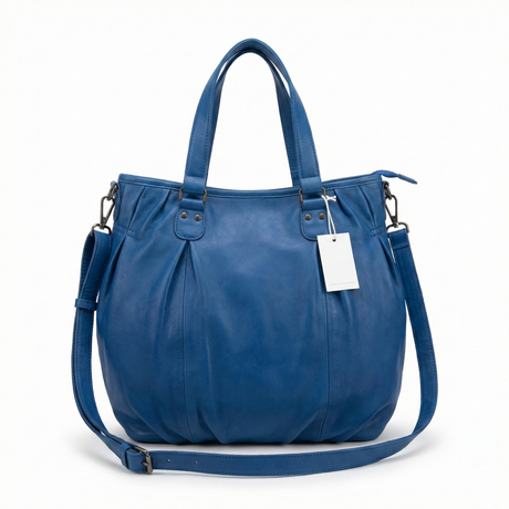 Premium Womens Leather Blue Shoulder Bag - Messenger Satchel Handbag/Purse (ITWB02)