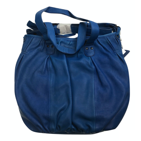 Premium Womens Leather Blue Shoulder Bag - Messenger Satchel Handbag/Purse (ITWB02)