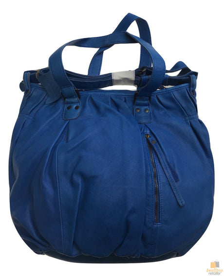 Premium Womens Leather Blue Shoulder Bag - Messenger Satchel Handbag/Purse (ITWB02)