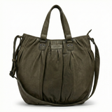 Premium Womens Leather Shoulder Bag Messenger Satchel Handbag Purse ITWB02 - Grey