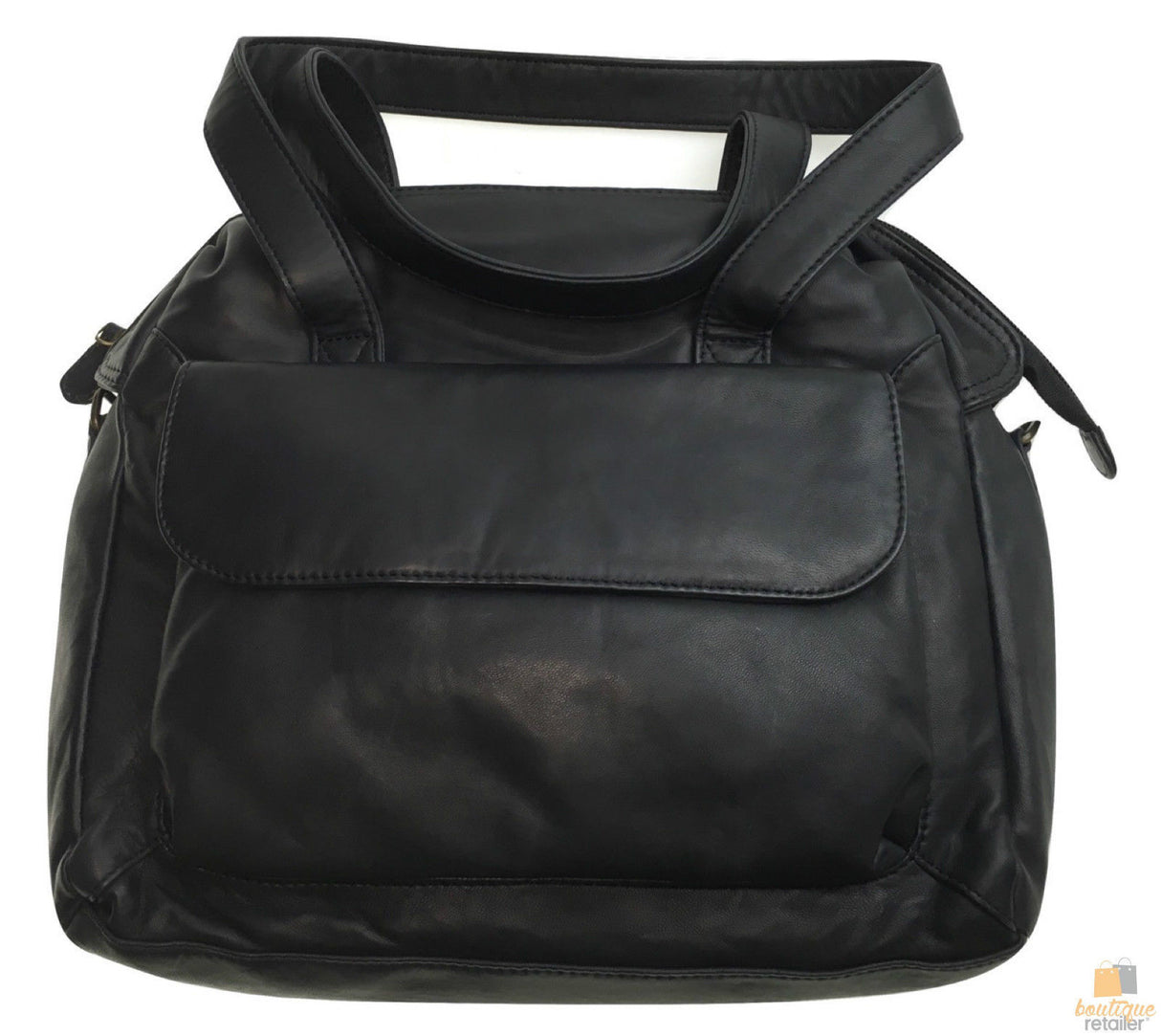 Premium Womens Leather Shoulder Bag Messenger Satchel Handbag Purse ITWB03 - Black