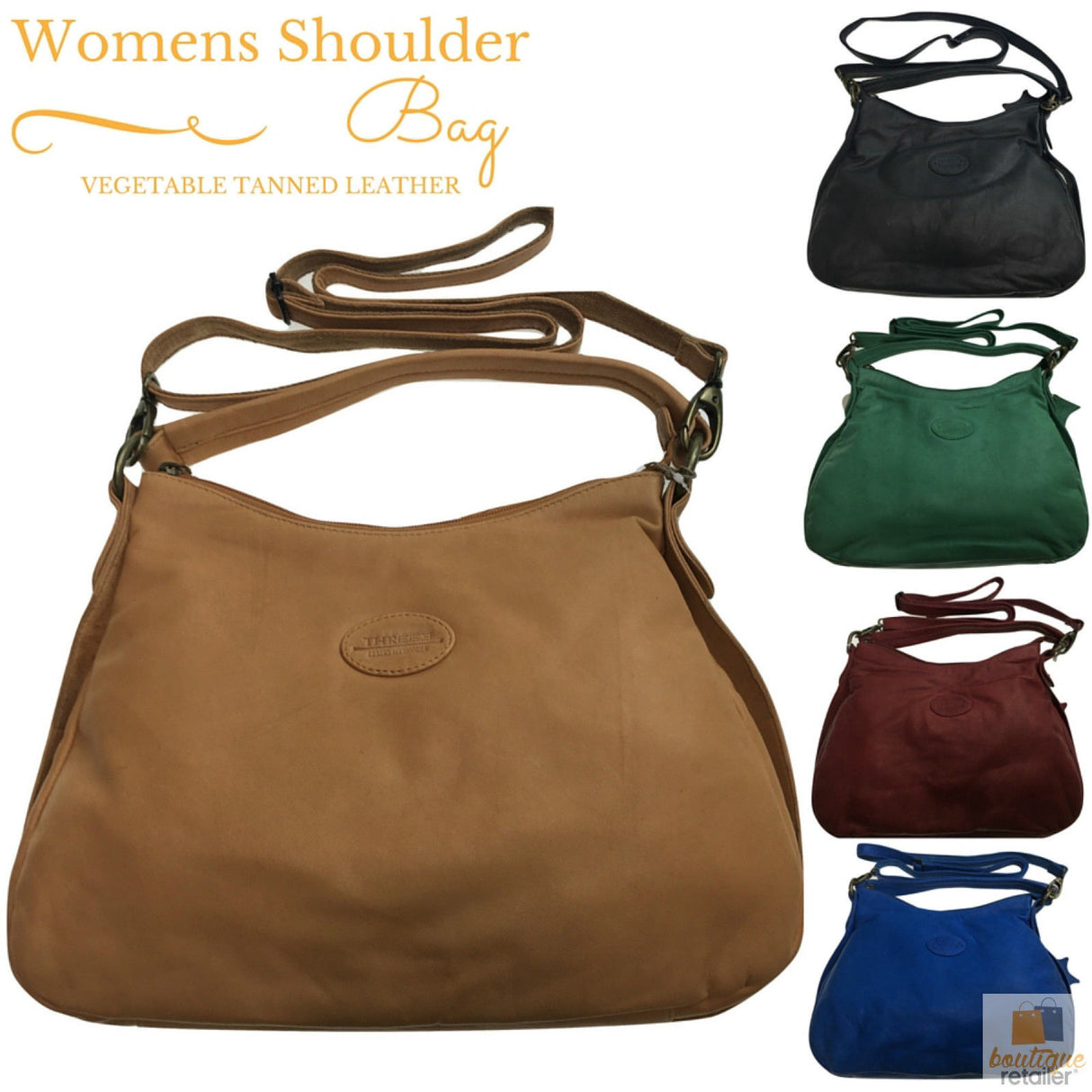 Premium Womens Genuine Leather Shoulder Bag Messenger Satchel Purse Body ITWB06 - Blue
