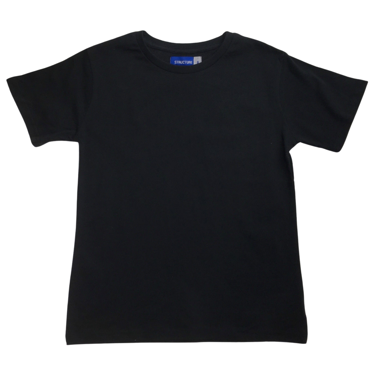 3x Kids Plain Black T-Shirt Pack - 100% Cotton Childrens Tee Top (For Boys & Girls)